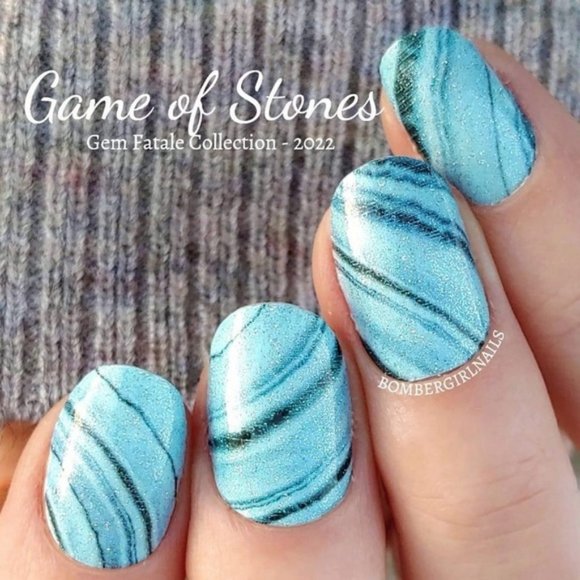 Color Street 100% Nail Polish Strips Game of Stones RARE FIND - Picture 2 of 7